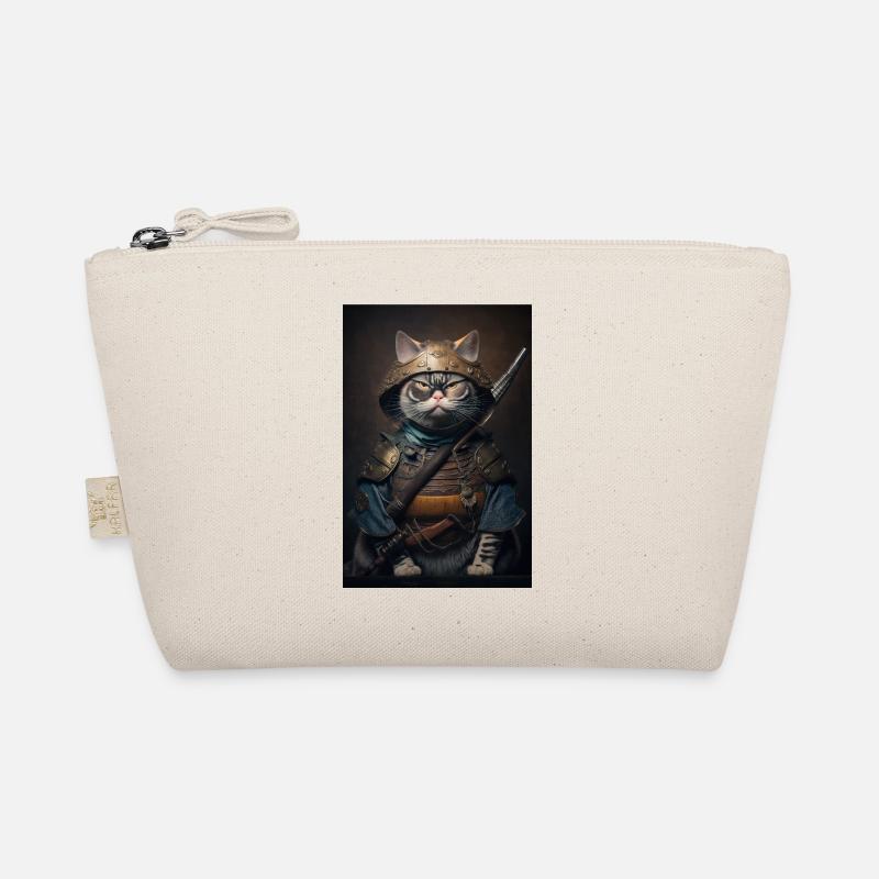 Samurai Cat Cat Cool Japan Warrior Organic Pouch