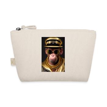 Cool Monkey With Sunglasses - Organic Pouch - nature - Front