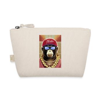 Cool monkey with sunglasses - Organic Pouch - nature - Front