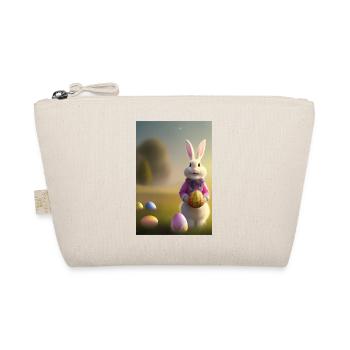 Osterhase mit Oster Eier - Bio-Täschchen - Natur - Vorne