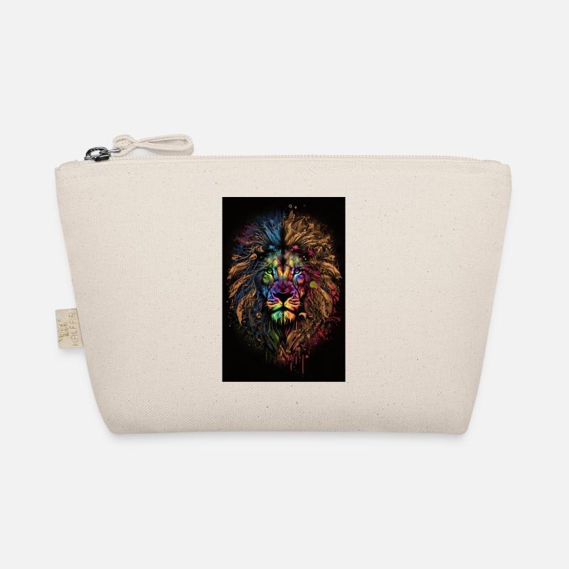 Abstract Lion Head, Generative AI Organic Pouch