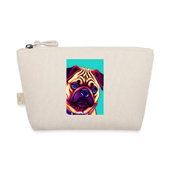 Pug Dog - Organic Pouch - nature - Front