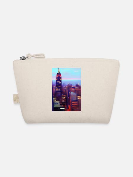 New York City Skyline - Bio-Täschchen - Natur - Vorne