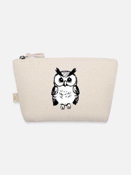 Cute owl - Organic Pouch - nature - Front