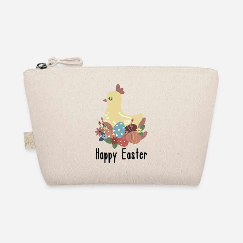 Joyeuses Pâques | Poule dans le nid avec des œufs de Pâques | Boho Trousse biologique