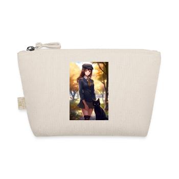 Anime Mädchen Manga Katze Geschenk - Bio-Täschchen - Natur - Vorne