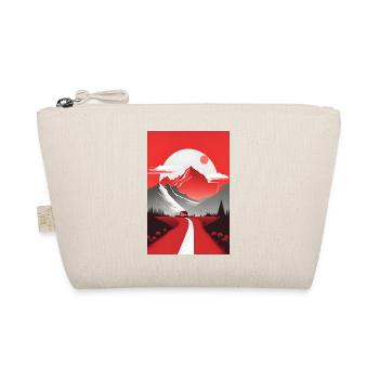 minimalist nature mountains gift - Organic Pouch - nature - Front