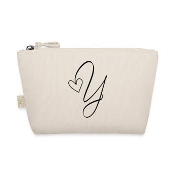 Letter Y Ypsilon Letter-Y Calligraphy - Organic Pouch - nature - Front