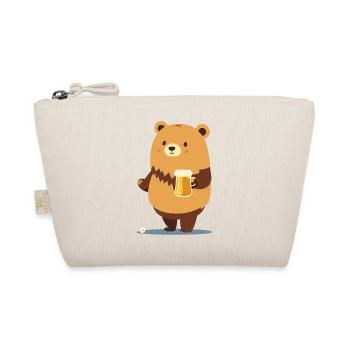Mignon ours en peluche avec de la bière - Trousse biologique - nature - Devant