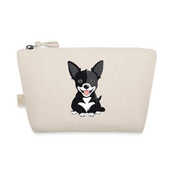 Chiot chien heureux avec la langue tendue - Trousse biologique - nature - Devant