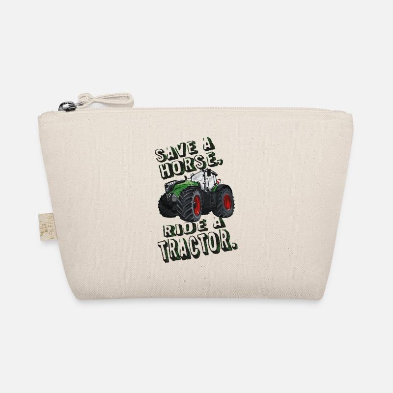 Save a horse, ride a tractor! Farm, Farmer Organic Pouch