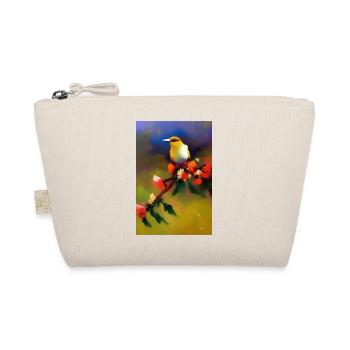 Oiseau sur branche avec des fleurs colorées - Trousse biologique - nature - Devant