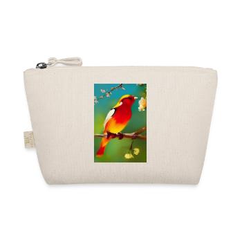 Oiseau sur branche avec des fleurs colorées - Trousse biologique - nature - Devant