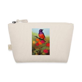 Oiseau sur branche avec des fleurs colorées - Trousse biologique - nature - Devant