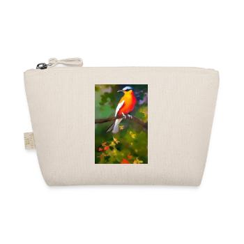 Oiseau sur branche avec des fleurs colorées - Trousse biologique - nature - Devant