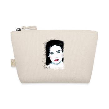 Woman, Green Eyes,Demi Moore,Heart, Face,Painting - Organic Pouch - nature - Front