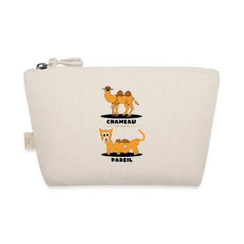 «Roupette le chat» en chameau, chat mignon humour - Trousse biologique - nature - Devant