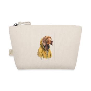Magyar Vizsla dog in yellow raincoat - Organic Pouch - nature - Front