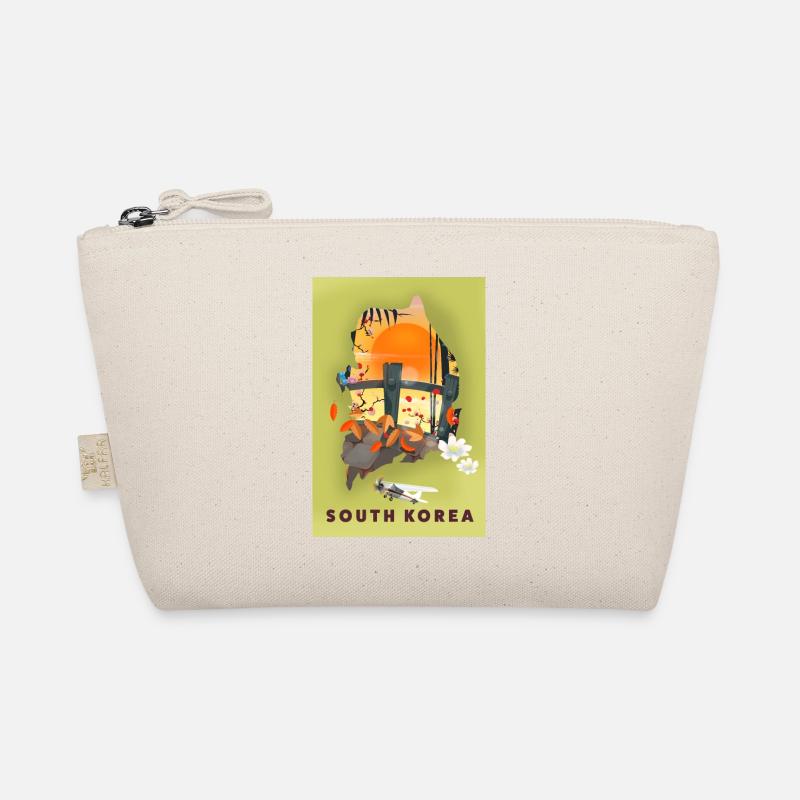 Carte de l’affiche de voyage en Corée du Sud Trousse biologique