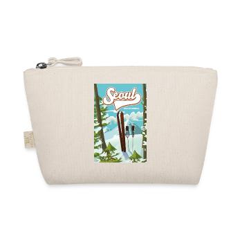 Séoul Corée du Sud Affiche de ski - Trousse biologique - nature - Devant