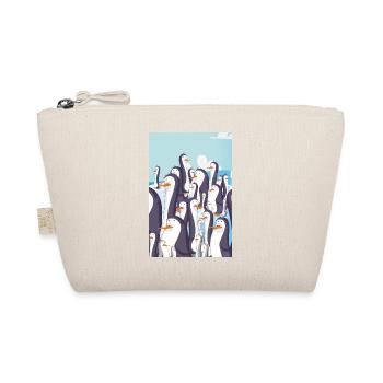 Niedliche Cartoon-Pinguine - Bio-Täschchen - Natur - Vorne