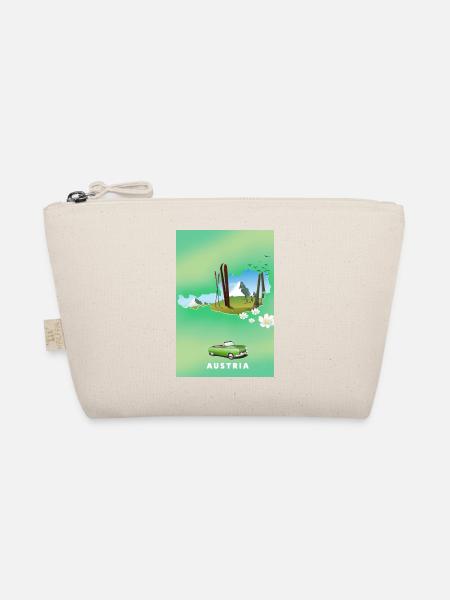 Austria Ski poster - Organic Pouch - nature - Front