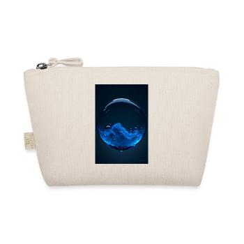 Wolken in einer Blase blau 2 - Bio-Täschchen - Natur - Vorne