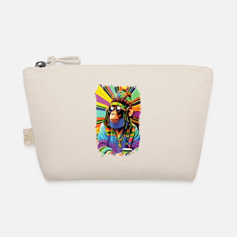 Singe Cartoon Afro Rasta Reggae Coloré Trousse biologique