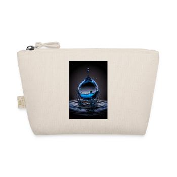 Tropfen blau 3 - Bio-Täschchen - Natur - Vorne