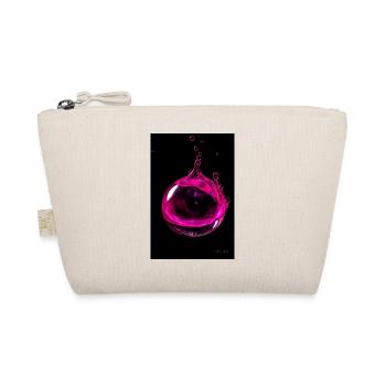 Tropfen magenta 5 - Bio-Täschchen - Natur - Vorne