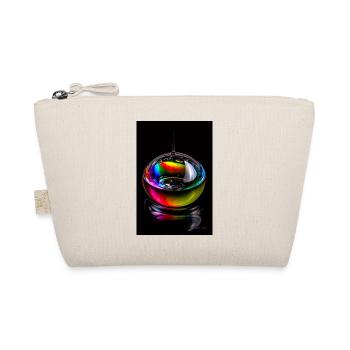Tropfen regenbogen 6 - Bio-Täschchen - Natur - Vorne