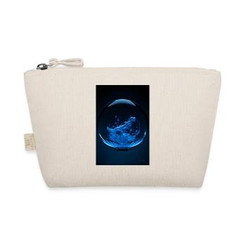 Kaos in einer Blase blau 2 - Bio-Täschchen - Natur - Vorne