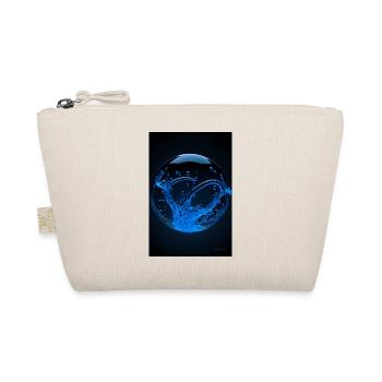 Kaos in einer Blase blau 3 - Bio-Täschchen - Natur - Vorne