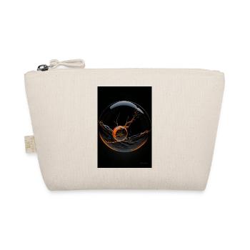 Kaos in einer Blase orange 1 - Bio-Täschchen - Natur - Vorne