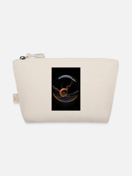 Kaos in a bubble orange 1 - Organic Pouch - nature