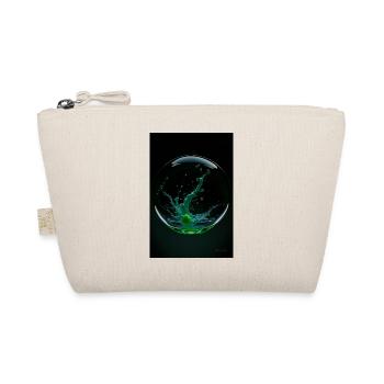 Kaos in einer Blase grün 2 - Bio-Täschchen - Natur - Vorne