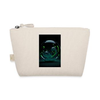 Kaos in einer Blase grün 4 - Bio-Täschchen - Natur - Vorne