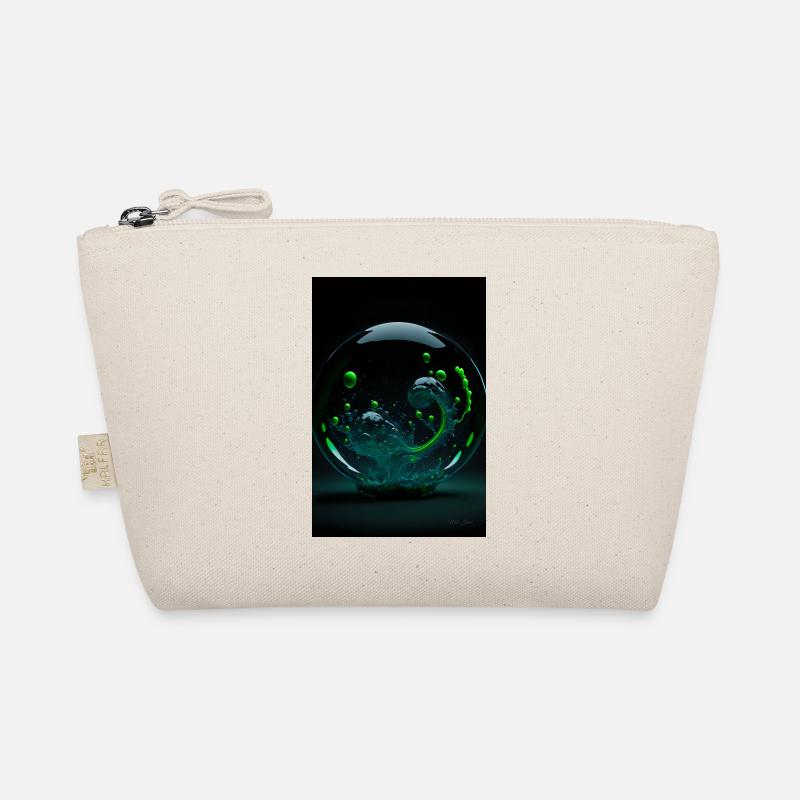 Kaos in einer Blase grün 4 Bio-Täschchen