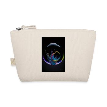 Kaos in einer Blase regenbogen 3 - Bio-Täschchen - Natur - Vorne