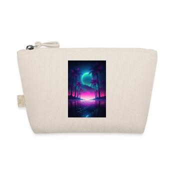 Eine Flucht in die Synthwave Retrowave Oase - Bio-Täschchen - Natur - Vorne