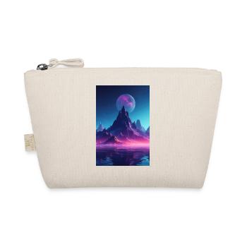 Retro Bergmelodie: Eine Synthwave Ode an der See - Bio-Täschchen - Natur - Vorne
