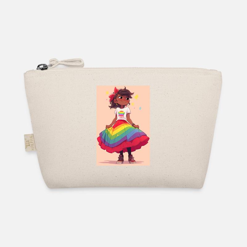 Empowered Expressions: Schwarzes Mädchen mit LGTBQ+ Bio-Täschchen