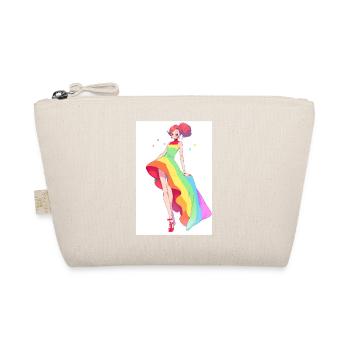 Rainbow Dreams: Cute Cartoon Anime Girl in LGTBQ+ - Organic Pouch - nature - Front