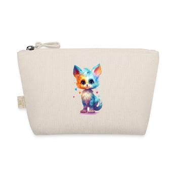 Mignon petit Sweetheard Kitty Cat Shirt Design - Trousse biologique - nature - Devant