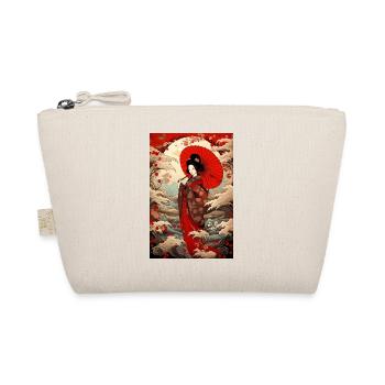 Japanisch Geisha Geschenk - Bio-Täschchen - Natur - Vorne