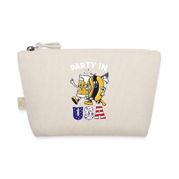 Party In The Usa Hot Dog Love Funny Fourth July - Organic Pouch - nature - Front