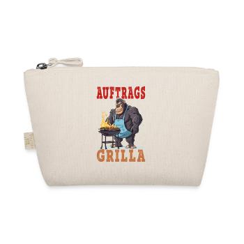 Grillen Grilla Griller Gorilla BBQ Spruch Lustig - Bio-Täschchen - Natur - Vorne
