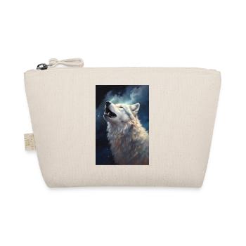 Howling white wolf - Organic Pouch - nature - Front
