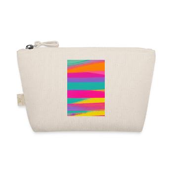 Retro Muster Bunt - Bio-Täschchen - Natur - Vorne