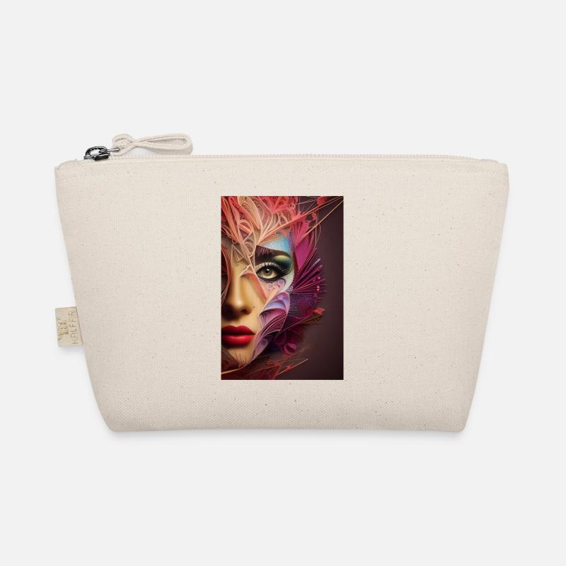 Abstract Facial Art Organic Pouch